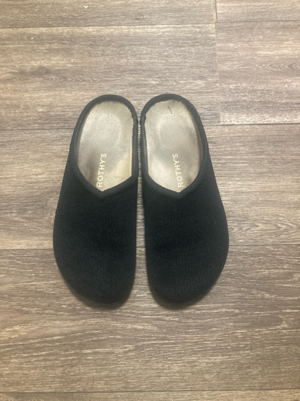 Rothy's Black Knit Slip-On Clog size 8